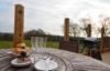 Old Spot log cabin, Westward Ho, North Devon veranda