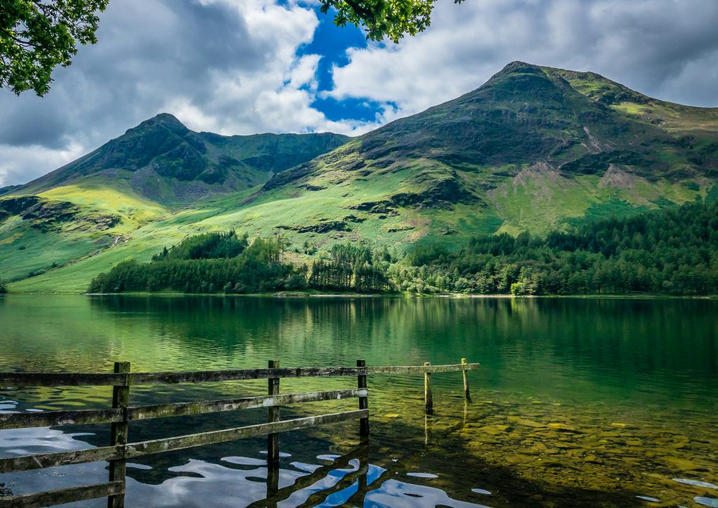 wonderful view of cumbria lake and hills